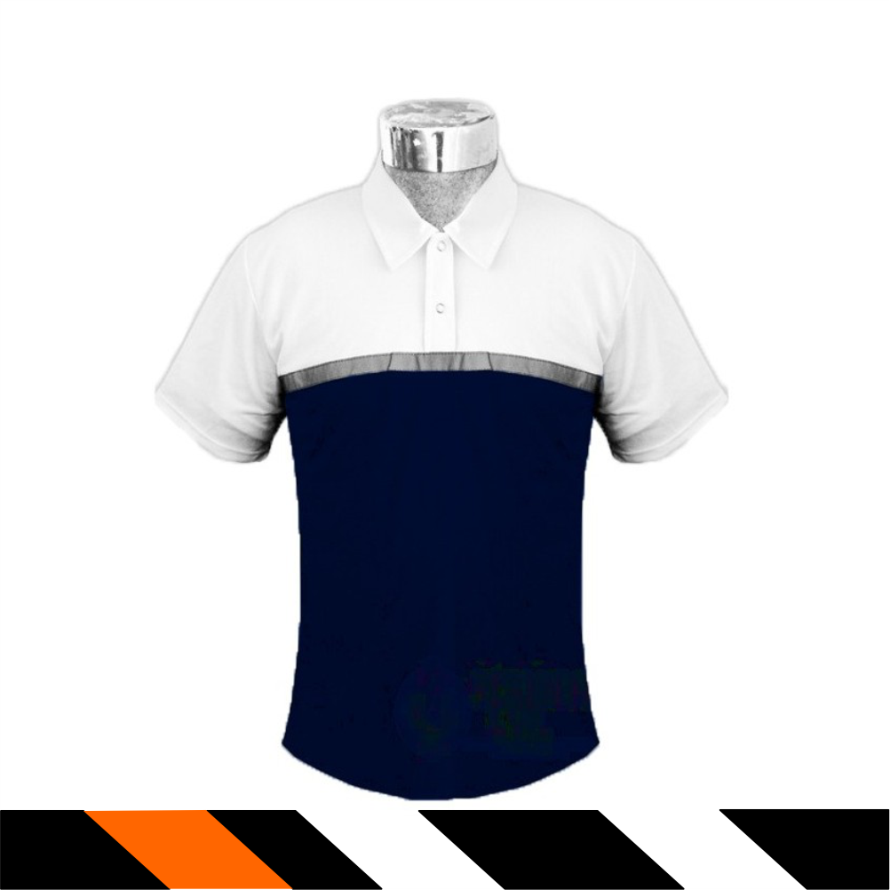 Playera azul marino tipo polo hot sale